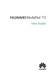 Huawei MediaPad T3 manual. Camera Instructions.